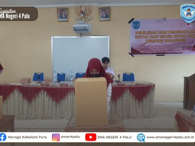 Pemilihan dan Pengukuhan Ketua dan Wakil Ketua PMR SMAN 4 Palu Periode 2024-2025.
