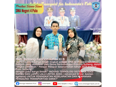 Prestasi Muh. Bintang Febrian Kelas XI B