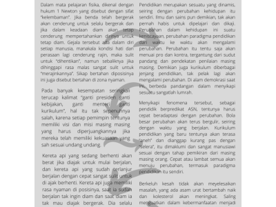 BERTAHAN DI POSISINYA