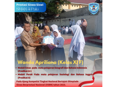 Prestasi Wanda Apriliana Kelas XI F