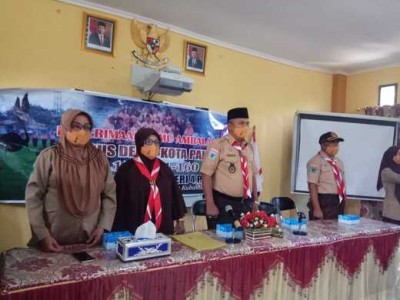 GIAT PRAMUKA : PENERIMAAN TAMU AMBALAN SMA NEGERI 4 PALU