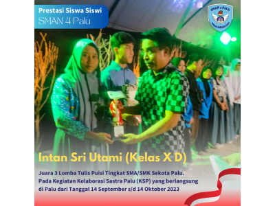 Prestasi Intan Sri Utami Kelas X D